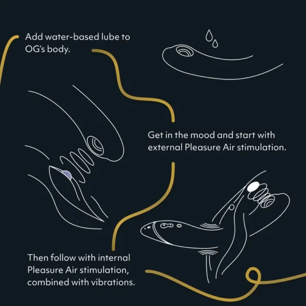 Womanizer OG Pleasure Air Vibrator for the G-Spot - Dark Gray