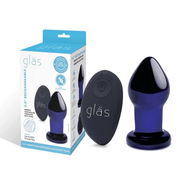 GLAS Rechargeable Remote Controlled Vibrating Butt Plug