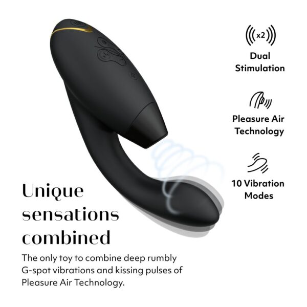 Womanizer Duo 2 Advanced Clitoral & G-spot Stimulator - Black