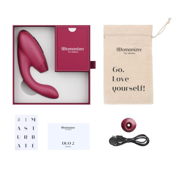Womanizer Duo 2 Advanced Clitoral & G-spot Stimulator - Bordeaux