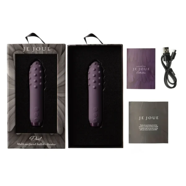 Je Joue Duet Textured Bullet Vibrator - Purple