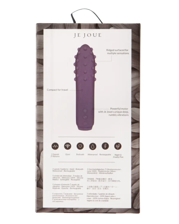 Je Joue Duet Textured Bullet Vibrator - Purple