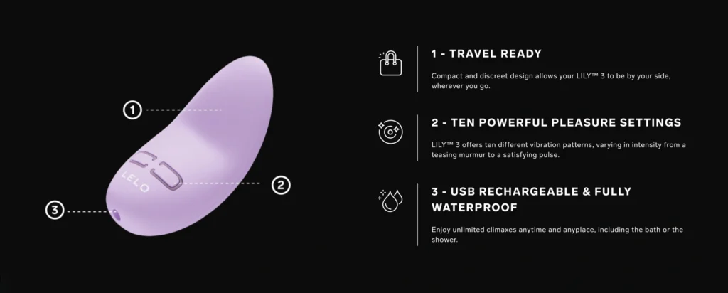 LELO Lily 3 Clitoral Vibrator Highlights