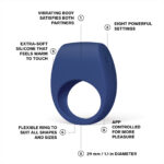 LELO TOR 3 Vibrating Couples Penis Ring - Base Blue