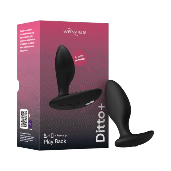 We-Vibe Ditto+ Vibrating-App & Remote-Controlled Butt Plug - Black