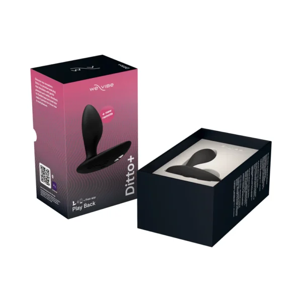 We-Vibe Ditto+ Vibrating-App & Remote-Controlled Butt Plug - Black