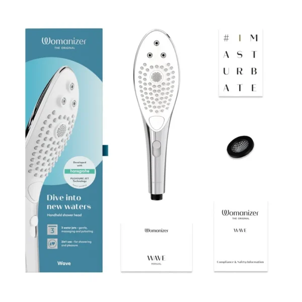 Womanizer Wave Shower Head Masturbator - Chrome