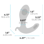 b-Vibe Expand Vibrating Remote-Controlled Prostate Plug - Dimensions