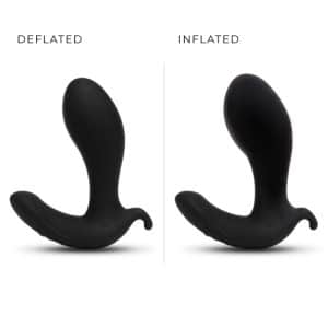 b-vibe Expand Vibrating Remote Control Prostate Plug | Deflated vs. Inflated