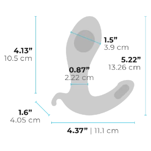 b-vibe Expand Vibrating Remote Control Prostate Plug | Product Dimensions