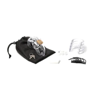 Clear CB-6000S 2.5-inch Chastity Cock Cage Kit
