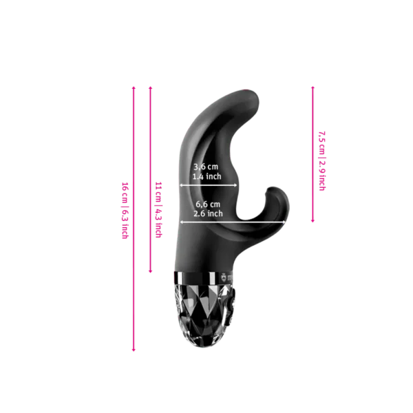 Mystim Hop Hop Bob eStim Vibrator - Black