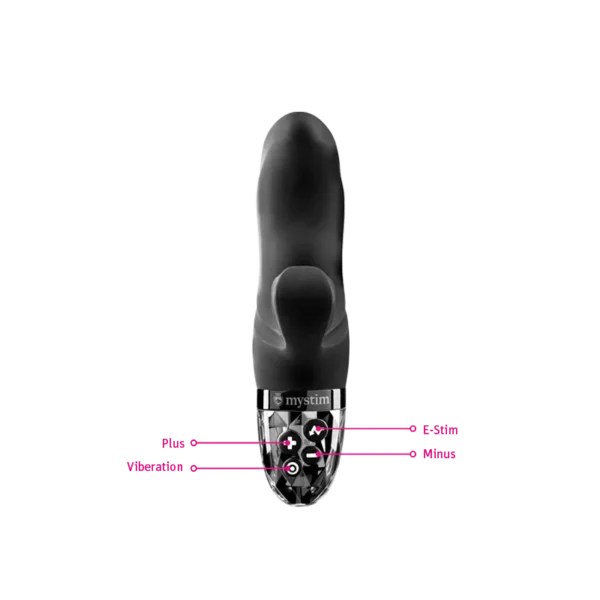 Mystim Hop Hop Bob eStim Vibrator - Black