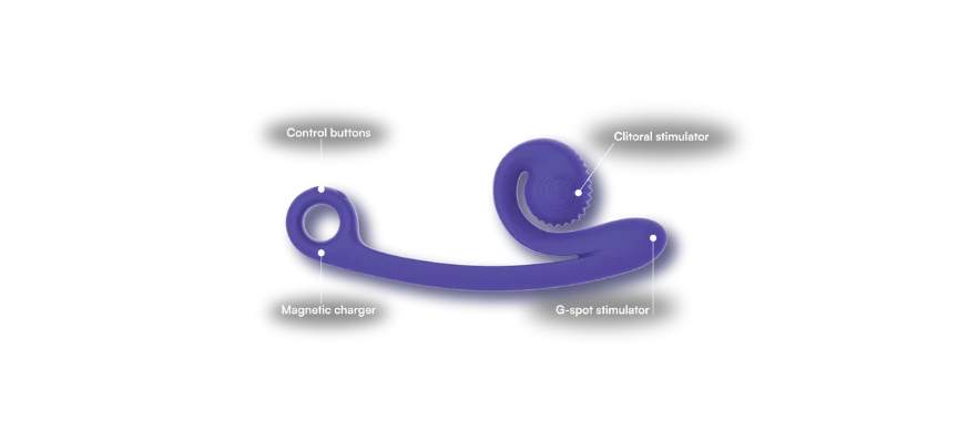 Snail Vibe Curve Clitoris & G-spot Vibrator - Motors & Buttons