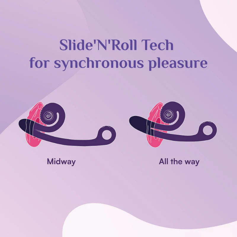 Snail Vibe Curve Clitoris & G-spot Vibrator - What is Slide n Roll Technology