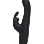 Fifty Shades of Grey Greedy Girl Rechargeable Slimline Rabbit Vibrator - Black