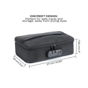 Black Dorcel Discreet Sex Toy Storage Box dimensions