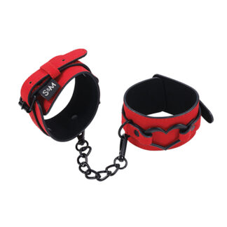 Sex & Mischief Amor Red Handcuffs for Bondage Play