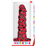 Icon Brands Collage Goth Girl Twisted Silicone Suction Cup Colorful Dildo