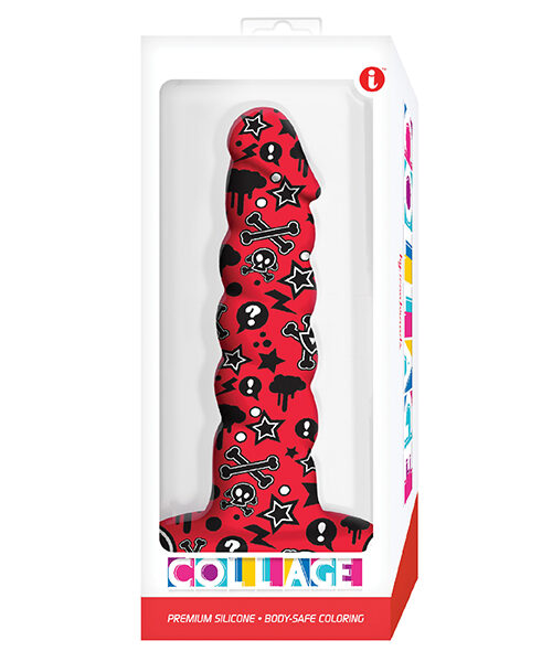 Icon-Brands-Collage-Goth-Girl-Twisted-Silicone-Suction-Cup-Pretty-Dildo-1 Icon Brands Collage Goth Girl Twisted Silicone Suction Cup Colorful Dildo