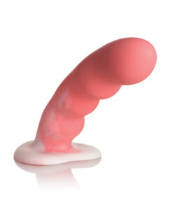 Curve Toys Simply Sweet Pink 8-inch Wavy Silicone Dildo