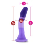 Avant By Blush® | Purple Rain D2: Artisan 7 Inch Curved G-Spot Dildo with Suction Cup Base - Elegantly Made with Smooth Ultrasilk® Purio™ Silicone