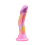 Avant By Blush® | Sun's Out Pink: Artisan 7 Inch Curved P-Spot / G-Spot Dildo with Suction Cup Base - Elegantly Made with Smooth Ultrasilk® Purio™ Silicone