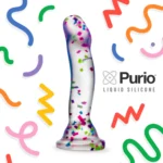 Blush Novelties Neo Elite Hanky-Panky 7.5inch Purio Glow-In-The-Dark Confetti Pretty Dildo