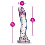 Blush Novelties Neo Elite Hanky-Panky 7.5inch Purio Glow-In-The-Dark Confetti Pretty Dildo