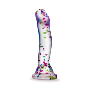 Blush Novelties Neo Elite Hanky-Panky 7.5inch Purio Glow-In-The-Dark Confetti Pretty Dildo