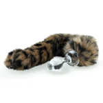 Crystal Delights Leopard Crystal Minx Faux Fur Butt Plug Tail