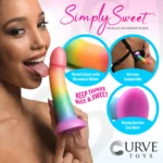 Curve Toys 6.5-inch Phallic Rainbow Dildo