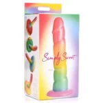 Curve Toys Simply Sweet 6.5-inch Swirl Rainbow Dildo