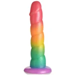 Curve Toys Simply Sweet 6.5-inch Swirl Rainbow Dildo