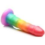 Curve Toys Simply Sweet 6.5-inch Swirl Rainbow Dildo