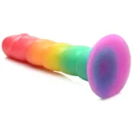 Curve Toys Simply Sweet 6.5-inch Swirl Rainbow Dildo