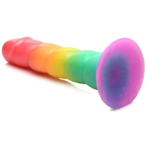 Curve Toys Simply Sweet 6.5-inch Swirl Rainbow Dildo