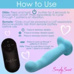 Curve Toys Simply Sweet Blue 21X Thick Vibrating Remote Controlled Dildo - How to use