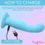 Curve Toys Simply Sweet Blue 21X Thick Vibrating Remote Controlled Dildo - How to Charge