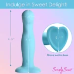 Curve Toys Simply Sweet Blue 21X Thick Vibrating Remote Controlled Dildo - Dimensions