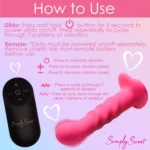 Curve Toys Simply Sweet Pink 21X Ribbed Vibrating Remote Controlled Dildo - How to Use