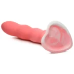 Curve Toys Simply Sweet Pink 8-inch Wavy Silicone Dildo