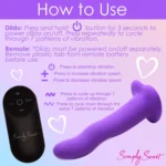 Curve Toys Simply Sweet Purple 21X Wavy Vibrating Remote Controlled Dildo - How to Use