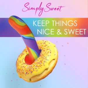 Curve Toys Simply Sweet Rainbow Silicone Dildo