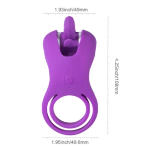 Honey Play Box ROXY Tongue Clit Licker Cock Ring dimensions