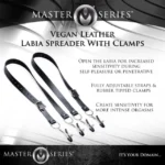 Master Series Spread Labia Spreader Vegan Leather Straps with Clamps