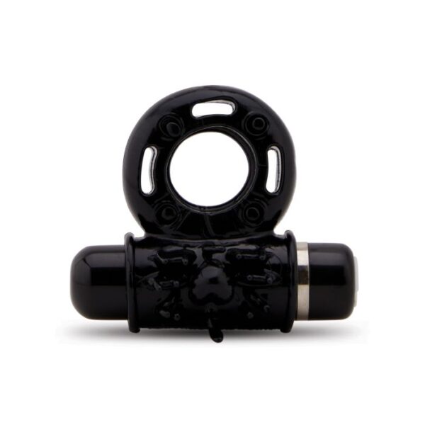 Nu Sensuelle Ultra Flex Mate Vibrating 7-function Bullet Vibe Cock Ring - Black