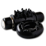 Nu Sensuelle Ultra Flex Mate Vibrating 7-function Bullet Vibe Cock Ring - Black