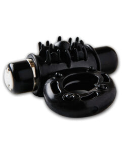 Nu Sensuelle Ultra Flex Mate Vibrating 7-function Bullet Vibe Cock Ring - Black