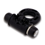 Nu Sensuelle Ultra Flex Mate Vibrating 7-function Bullet Vibe Cock Ring - Black